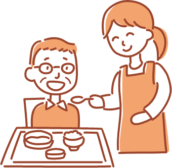 食事介助のイラスト
