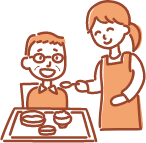 食事介助のイラスト