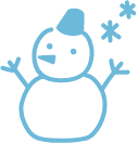 雪だるまのイラスト